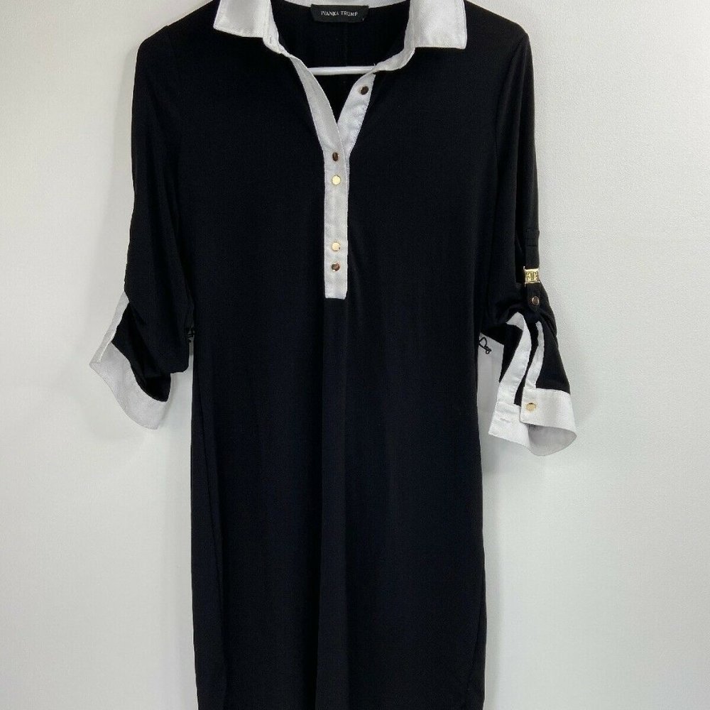 Ivanka Trump Women’s Black Dress Size P Roll Tab